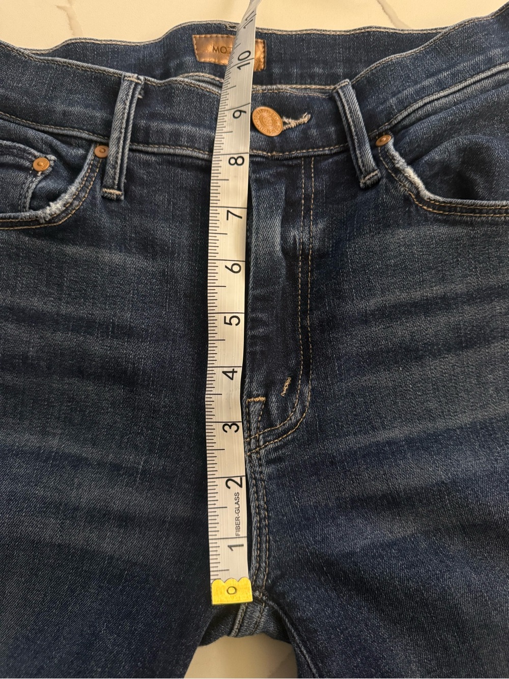 MOTHER The Weekender Fray Jeans Size 25 | Teaming Up Wash EUC Flare - Picture 9 of 11